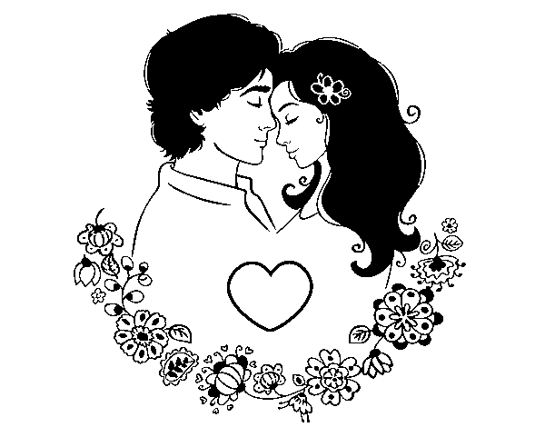 Dibuix de Amor perfecte per Pintar on-line