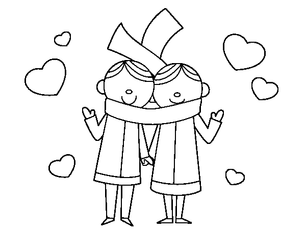 Dibuix de Amor unit per Pintar on-line