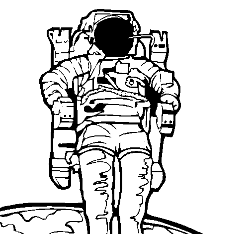 Dibuix de Astronauta per Pintar on-line