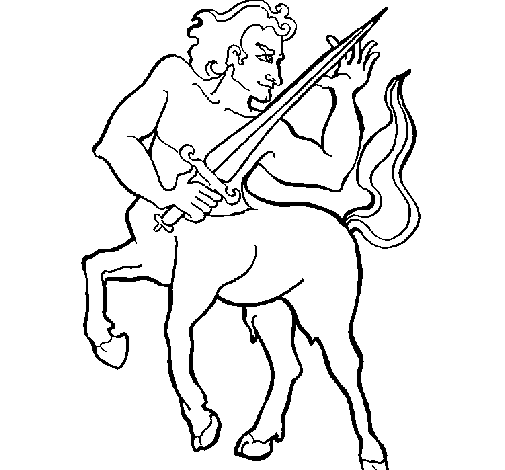 Dibuix de Centaure per Pintar on-line