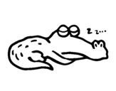 Dibujo de Cocodril dormint