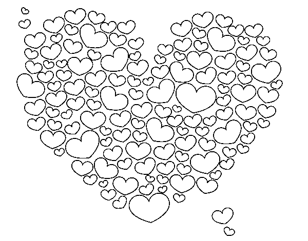 Dibuix de Cor de cors per Pintar on-line