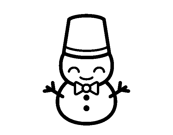 Dibuix de Ninot de neu 5 per Pintar on-line
