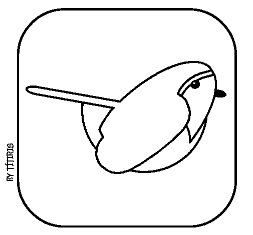 Dibuix de Ocell II per Pintar on-line