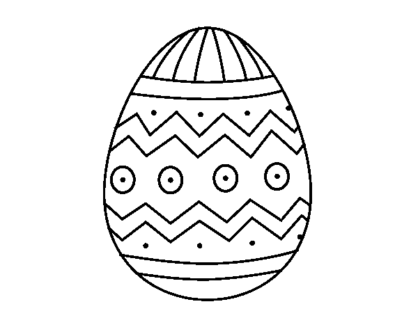 Dibuix de Ou de Pasqua amb estampats per Pintar on-line