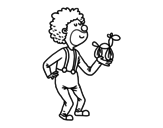 Dibujo de Pallasso amb un globus gosset