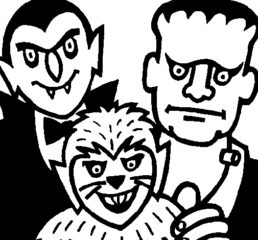 Dibuix de Personatges Halloween per Pintar on-line