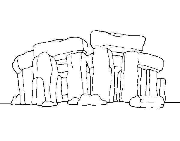 Dibuix de Stonehenge per Pintar on-line