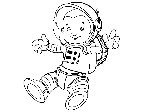 Dibuix de Un astronauta a l'espai per Pintar on-line