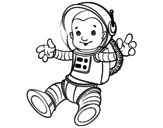 Dibujo de Un astronauta a l'espai