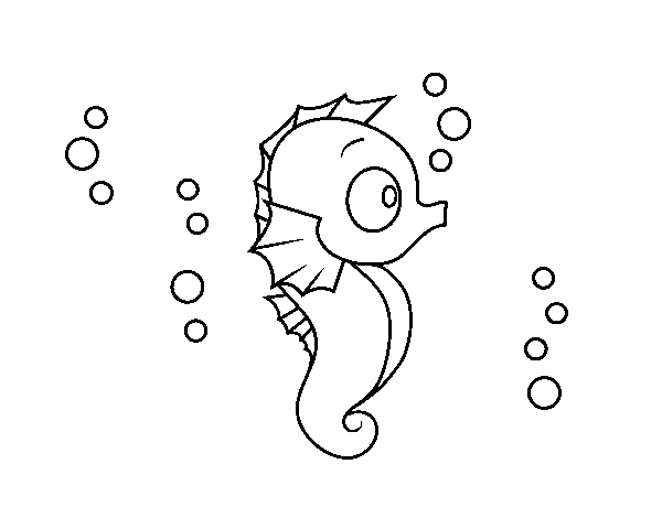 Dibuix de Un cavallet de mar per Pintar on-line