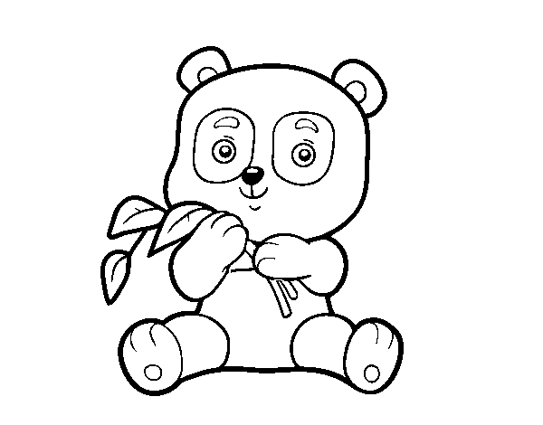Dibuix de Un ós panda per Pintar on-line