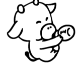 Dibujo de Vaca bebè