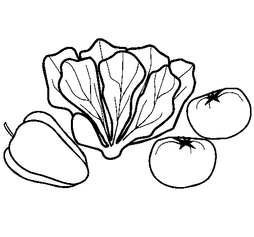Dibuix de Verdures per Pintar on-line