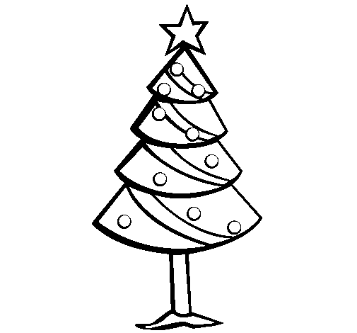 Dibuix de Arbre de nadal II  per Pintar on-line