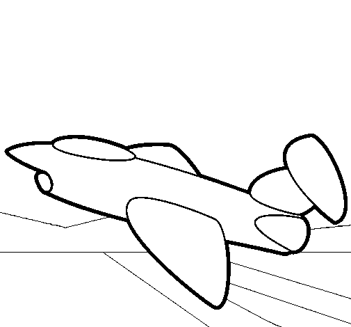 Dibuix de Avió de l'exercit per Pintar on-line