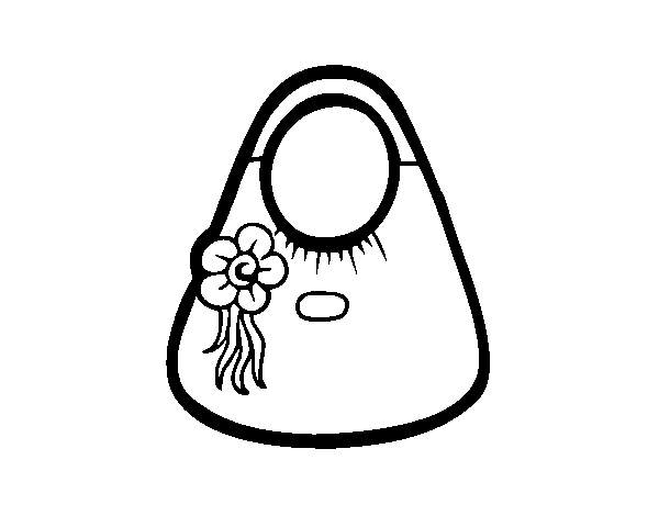 Dibuix de Bossa de nanses amb flor per Pintar on-line