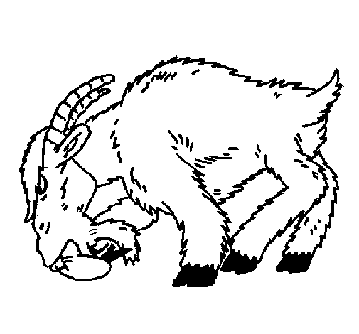 Dibuix de Cabra enfadada per Pintar on-line