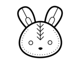 Dibuix de Cara de conillet de Pasqua per pintar