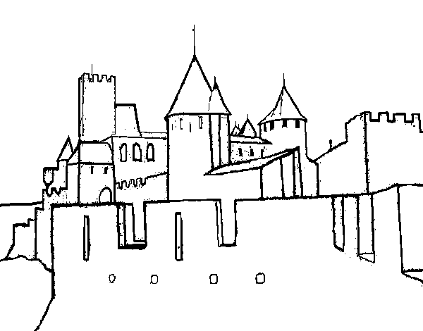 Dibuix de Castell antic per Pintar on-line