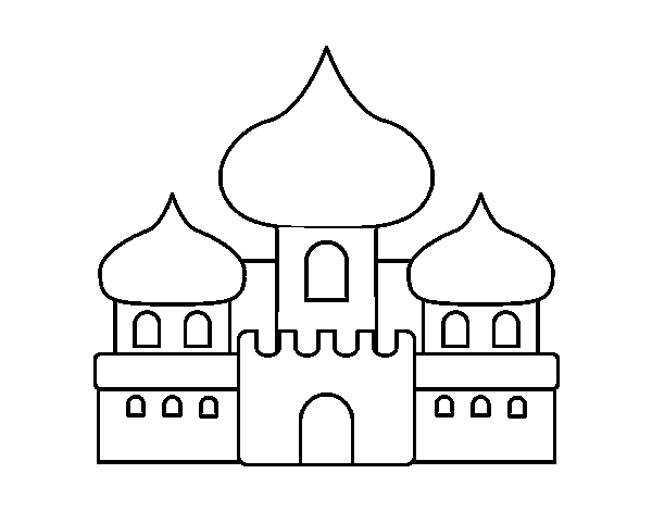 Dibuix de Castell àrab per Pintar on-line