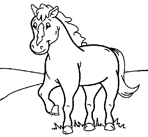 Dibuix de Cavall 4 per Pintar on-line