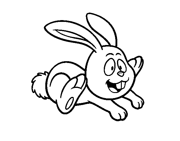 Dibuix de Conill saltarí per Pintar on-line