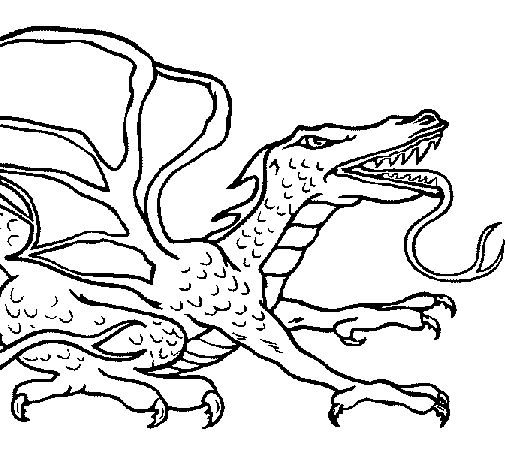 Dibuix de Drac rèptil per Pintar on-line