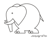 Dibuix de Elefant gran per pintar