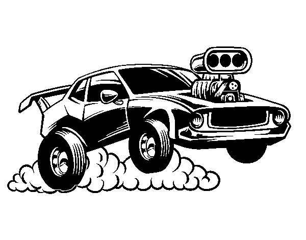 Dibuix de Esportiu muscle car per Pintar on-line