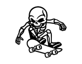 Dibujo de Esquelet Skater 
