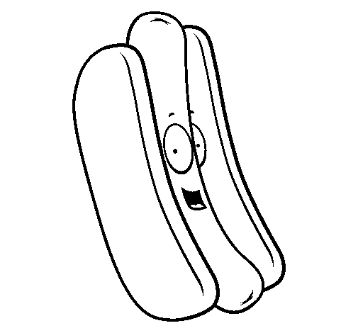 Dibuix de Hot dog per Pintar on-line