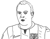 Dibuix de Iniesta del Barça per pintar