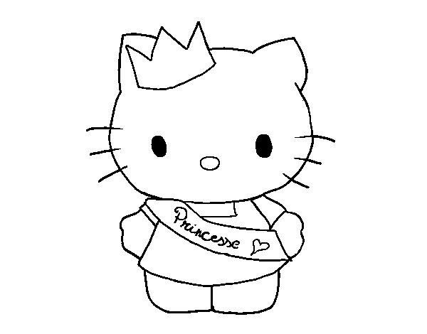 Dibuix de Kitty princesa per Pintar on-line