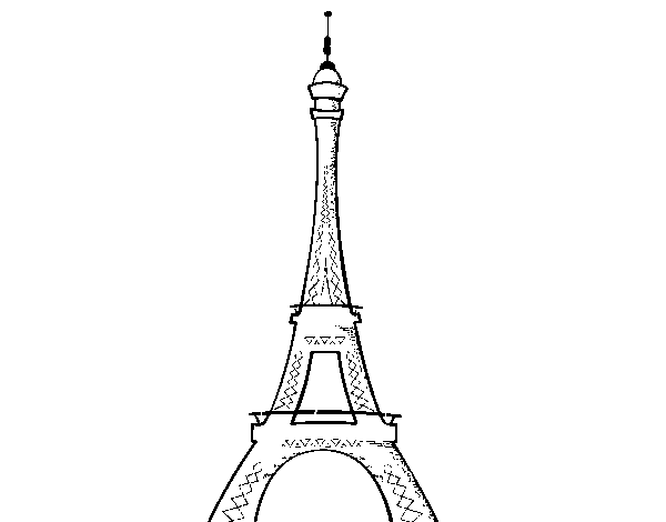 Dibuix de La Torre Eiffel per Pintar on-line
