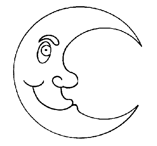 Dibuix de Lluna per Pintar on-line