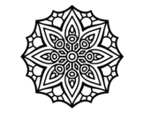 Dibuix de Mandala simetria senzilla per pintar