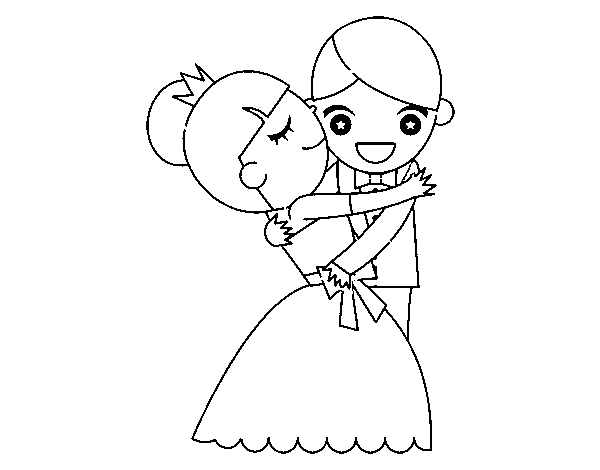 Dibuix de Marit i Muller ballant per Pintar on-line