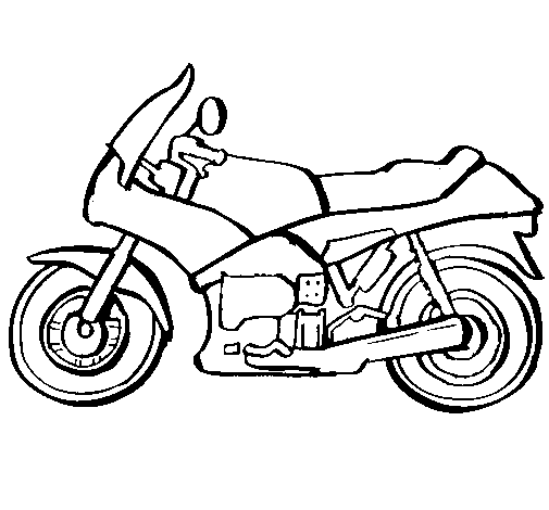 Dibuix de Motocicleta per Pintar on-line