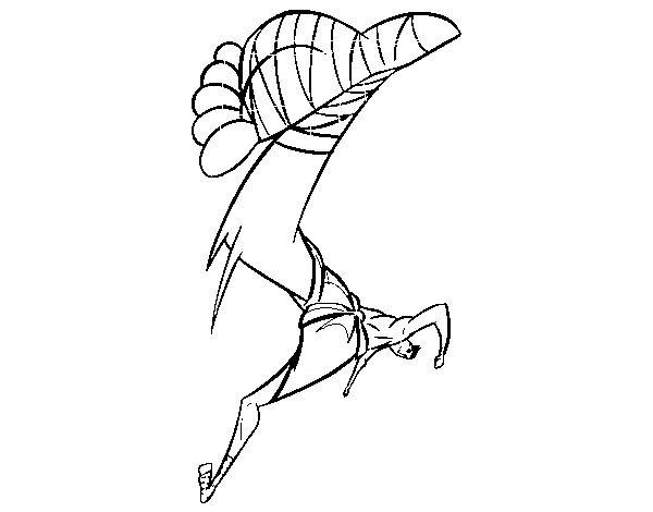 Dibuix de Muay Thai puntada de peu trasera per Pintar on-line