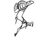 Dibuix de Muay Thai puntada de peu trasera per pintar