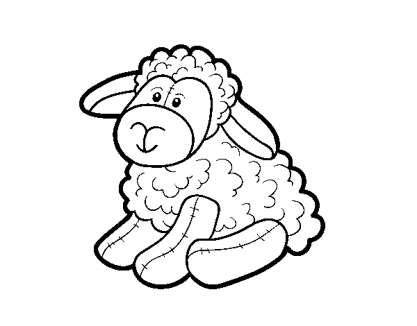 Dibuix de Peluix ovella per Pintar on-line