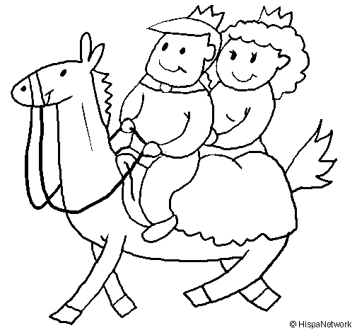 Dibuix de Prínceps a cavall per Pintar on-line