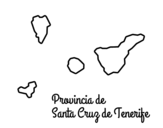 Dibuix de Província de Santa Cruz de Tenerife  per pintar