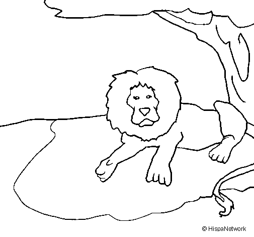 Dibuix de Rei lleó per Pintar on-line