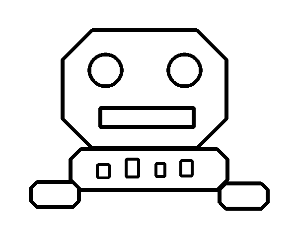 Dibuix de Robot somrient per Pintar on-line