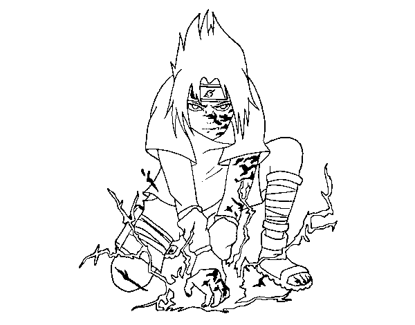 Dibuix de Sasuke per Pintar on-line