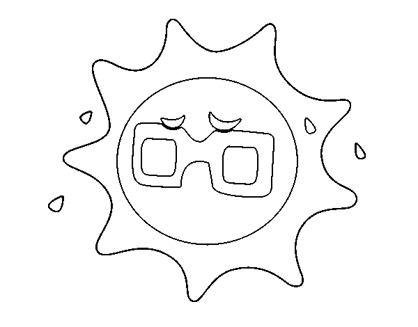 Dibuix de Sol amb suor per Pintar on-line