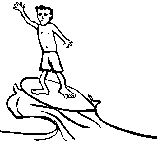 Dibuix de Surfista per Pintar on-line