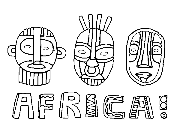 Dibuix de Tribus d'Àfrica per Pintar on-line